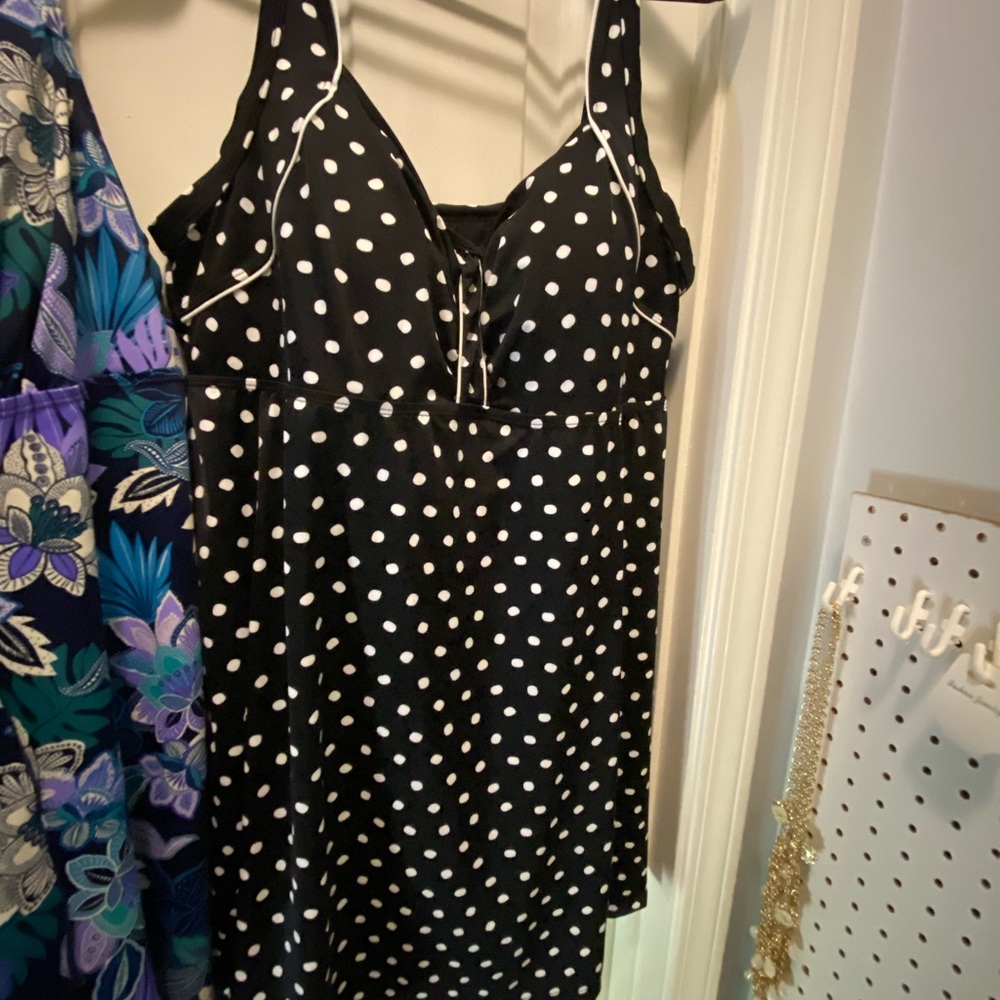 Brand w/tags polka dot bathing suit dress sz 18.